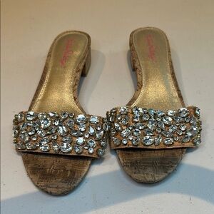 Lily Pulitzer Embellished Gold Sandals